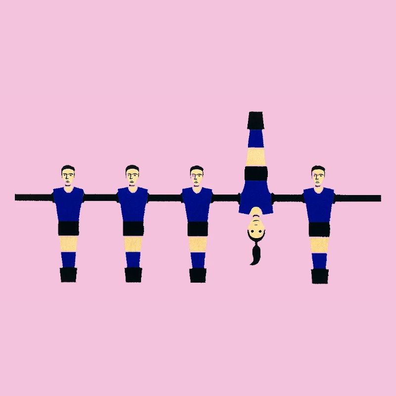 Stylized Blue Figures