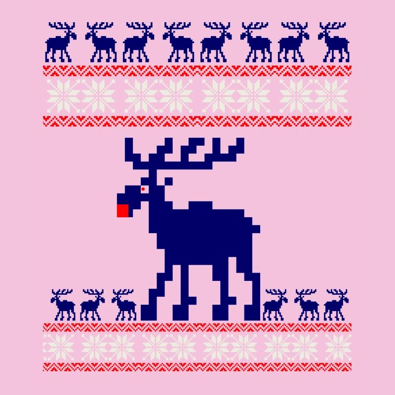 Reindeer Pattern Knitting Winter Rudolf Elk Pixel xma