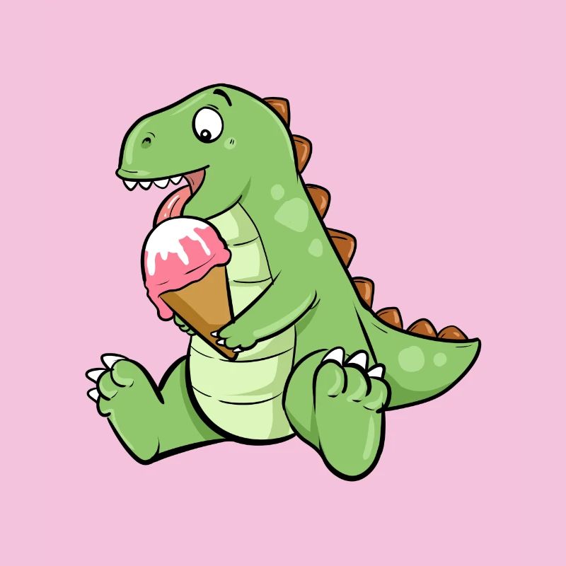 Eiscreme Dino Erdbeereis Dinosaurier T-Rex Saurier