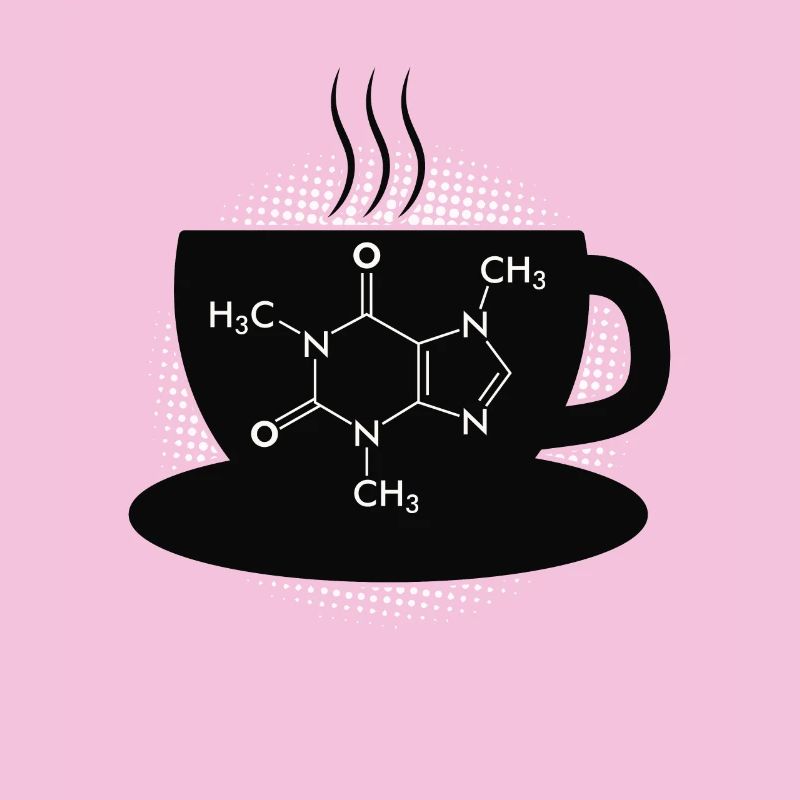 Café Caffeine Molecule
