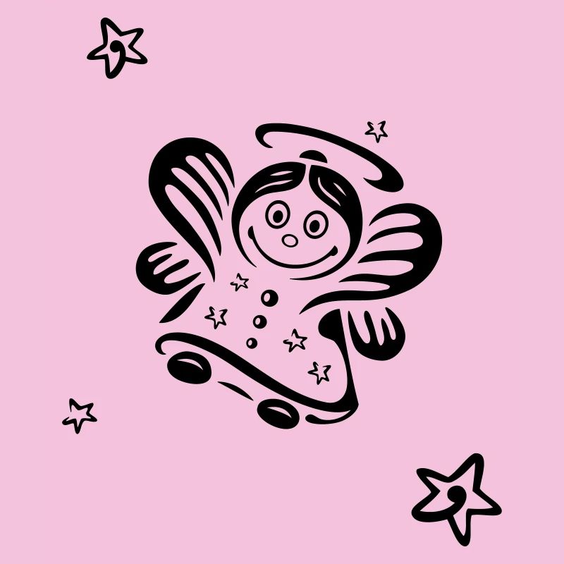 Joyeux Noël, les anges avec des étoiles, mignons.