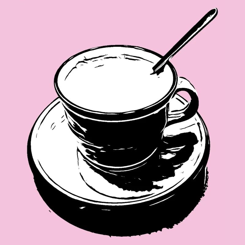 Coffee cup black and white