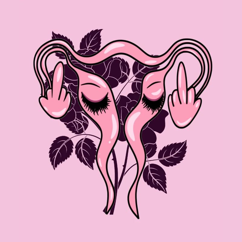 Mittelfinger Uterus Gebärmutter Pro-Choice