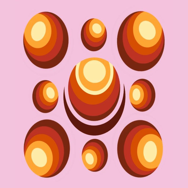 70s Wallpaper Pattern Retro Circle Pattern