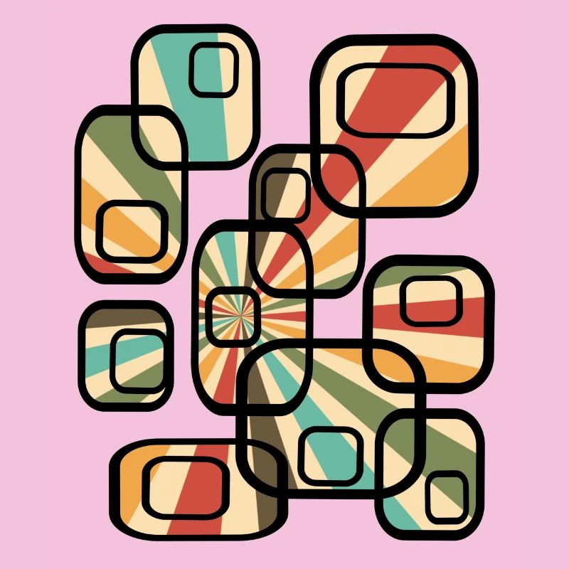 70s wallpaper pattern cuboid retro pattern