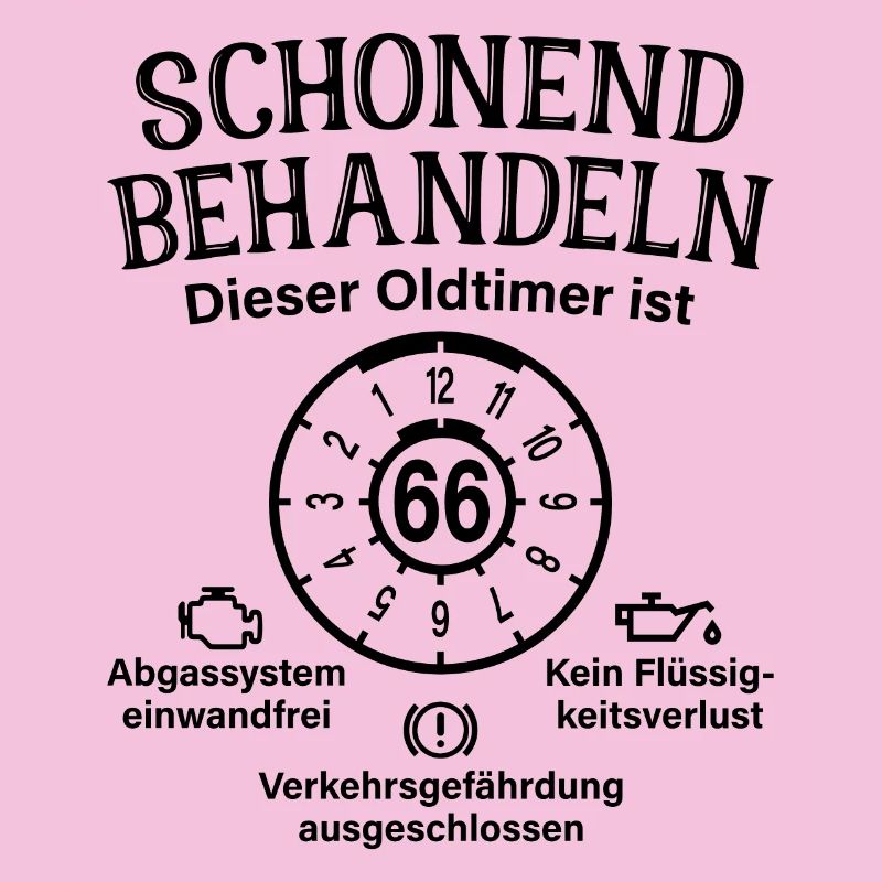 66. Geburtstag Schonend Behandeln Oldtimer Ist 66