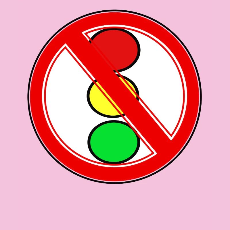 Panneau d’interdiction des feux de circulation