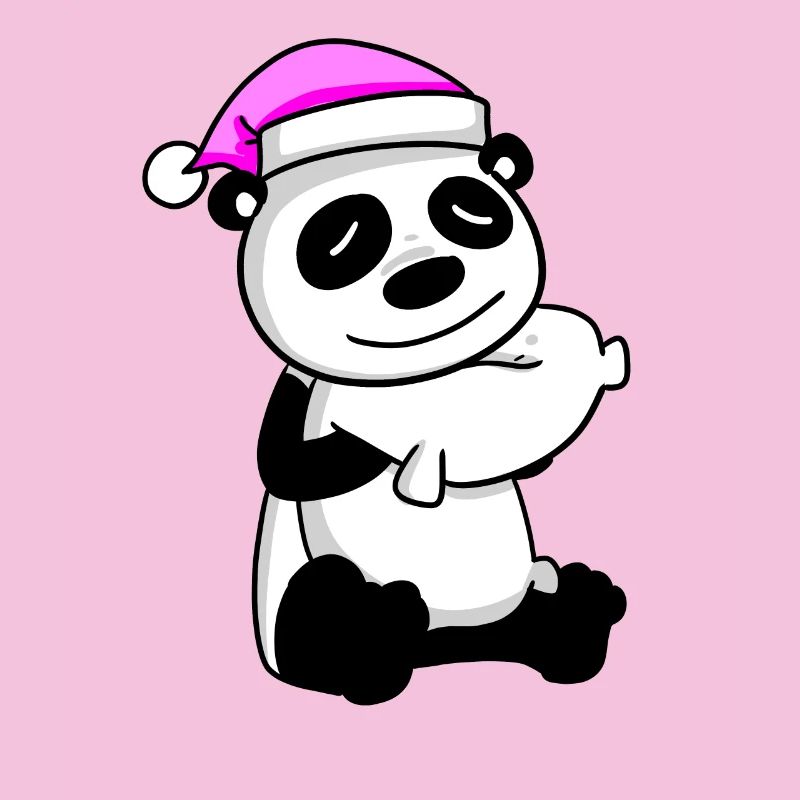 Panda avec oreiller et bonnet de couchage