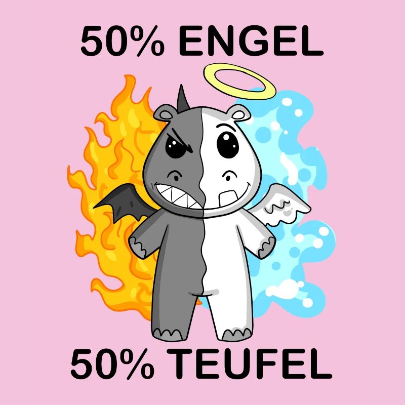Nilpferd - Engel und Teufel