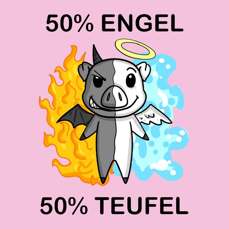 Schwein - Engel und Teufel