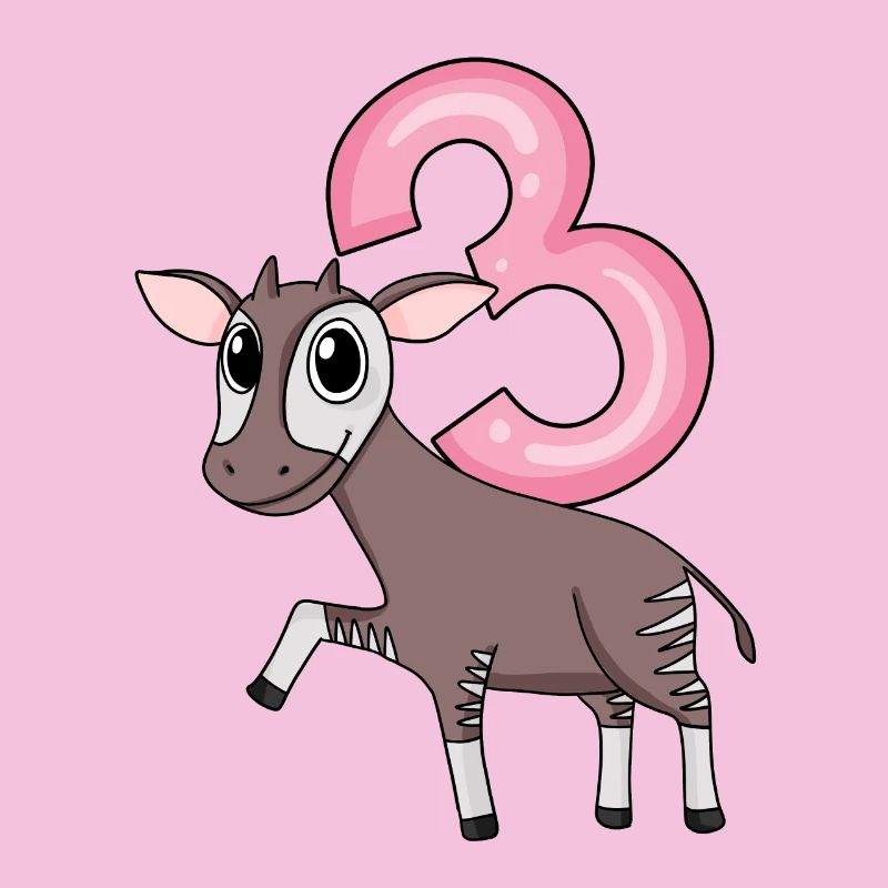 Mädchen 3 Jahre alt Okapi 3. Geburtstag Geschenk
