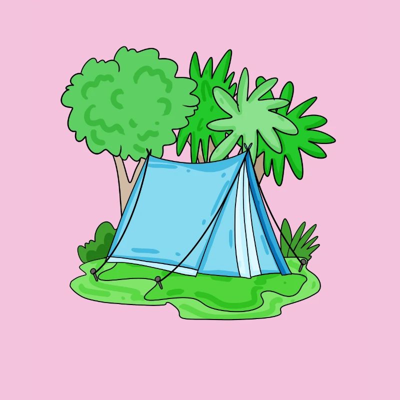 Tent light blue