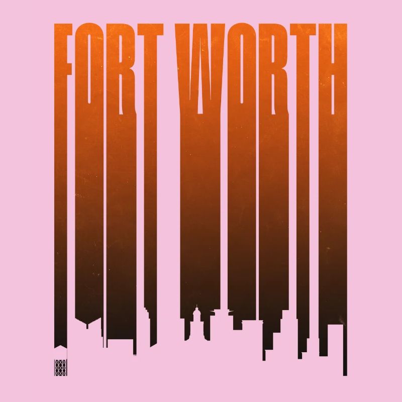 Fort Worth Skyline Neon Gradients