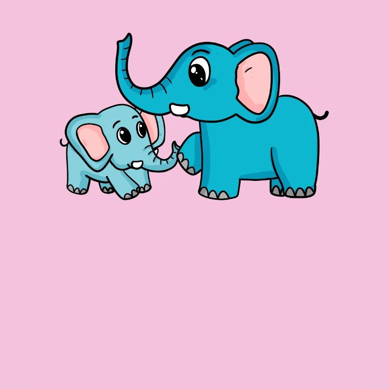 Eléphant avec bébé éléphant