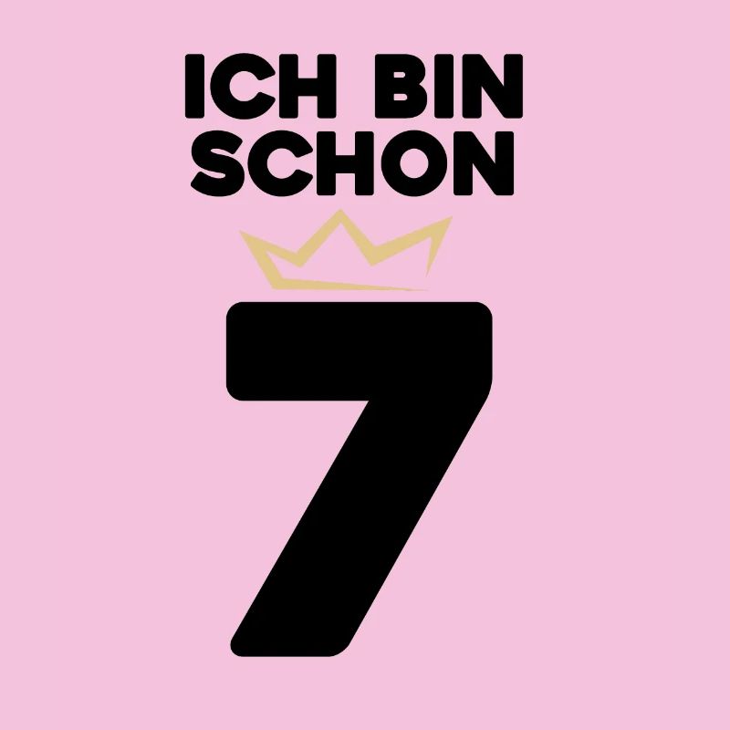 7 Geburtstag - 7 Jahre mit Krone