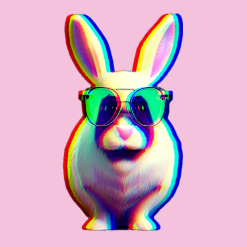 Cool Rabbit - Lapin effet glitch