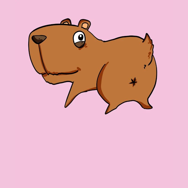 Capybara von hinten - Capybara Hintern