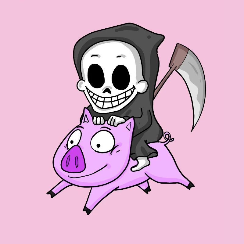 Sensenmann Schwein