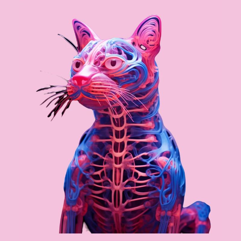 Sculpture De Chat Anatomie Lumineuse
