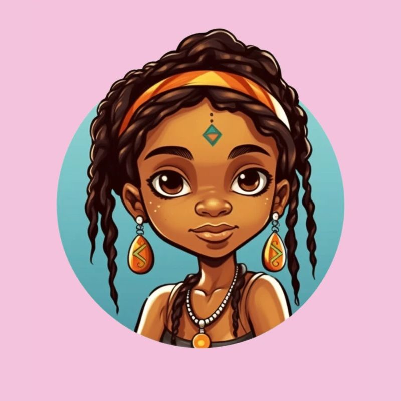 Afro Schwarz Kind Junge Mädchen Ethno Geschenkidee