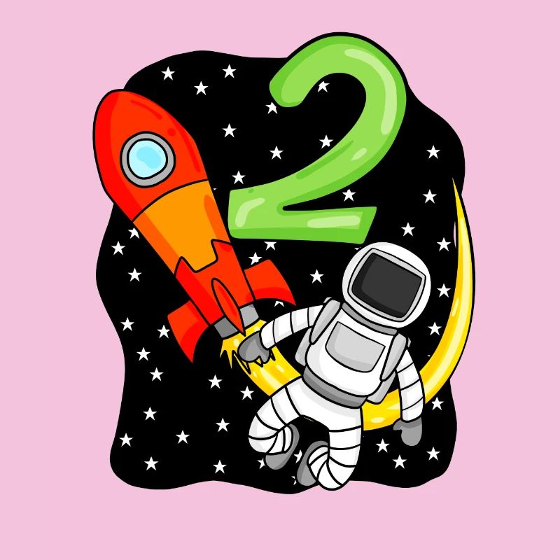 2 Geburtstag Junge Astronaut