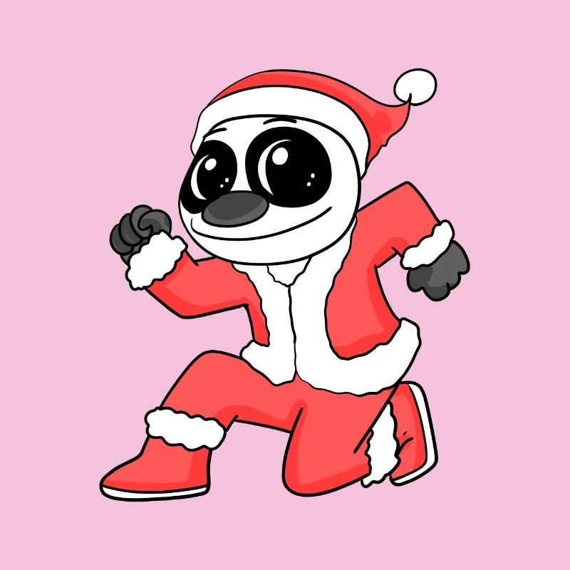 Panda Kuscheltier Weihnachten