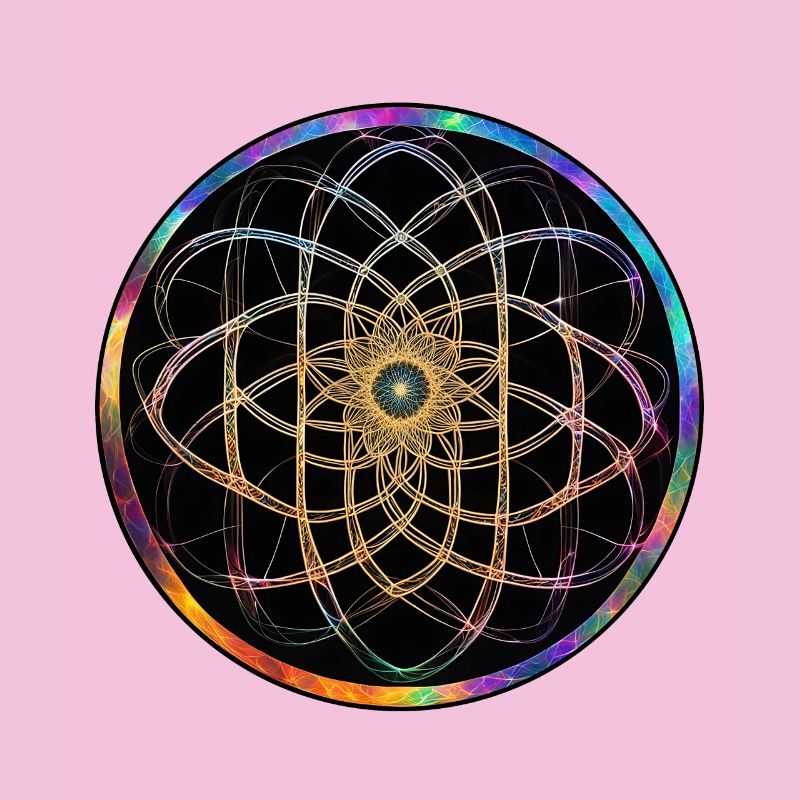 Rainbow Mandala Circle Pattern