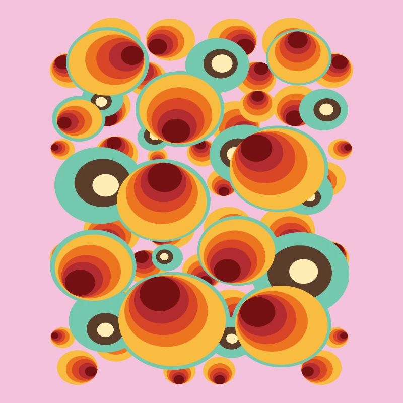 Retro Polka Dots Kreismuster