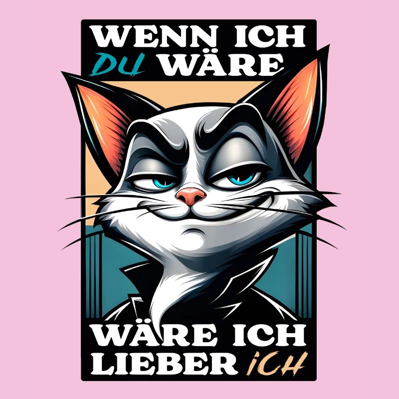 Katzenmotiv mit witzigem Spruch