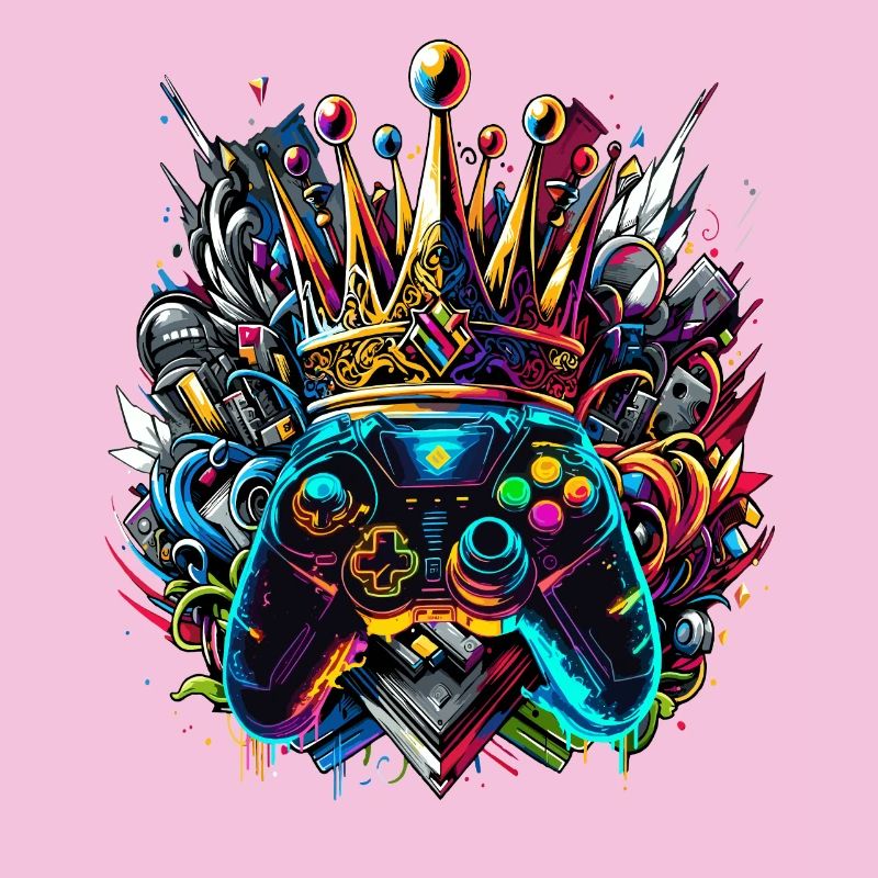 Königlicher Graffiti Gaming Controller