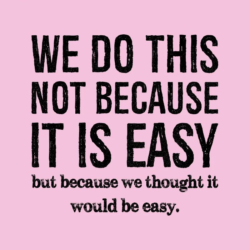 we do this not because it is easy