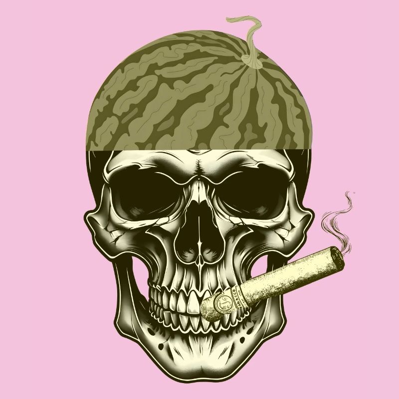 tête de Pastèque crâne stylé