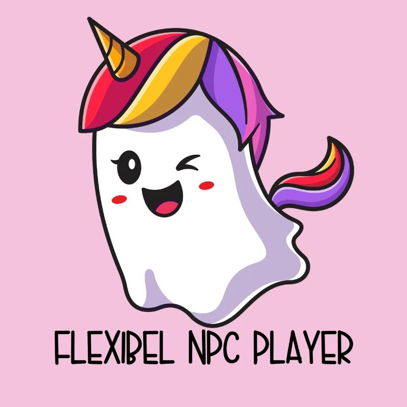 Flexible NPC Player – Bunter Einhorn Geist