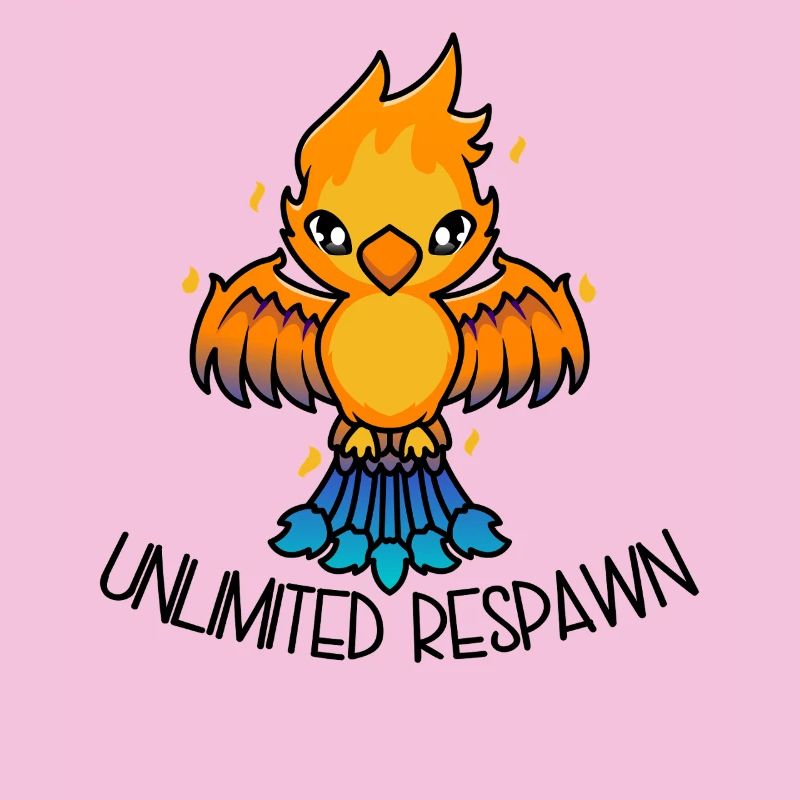 Réapparition illimitée – Dessin animé du Phénix mignon