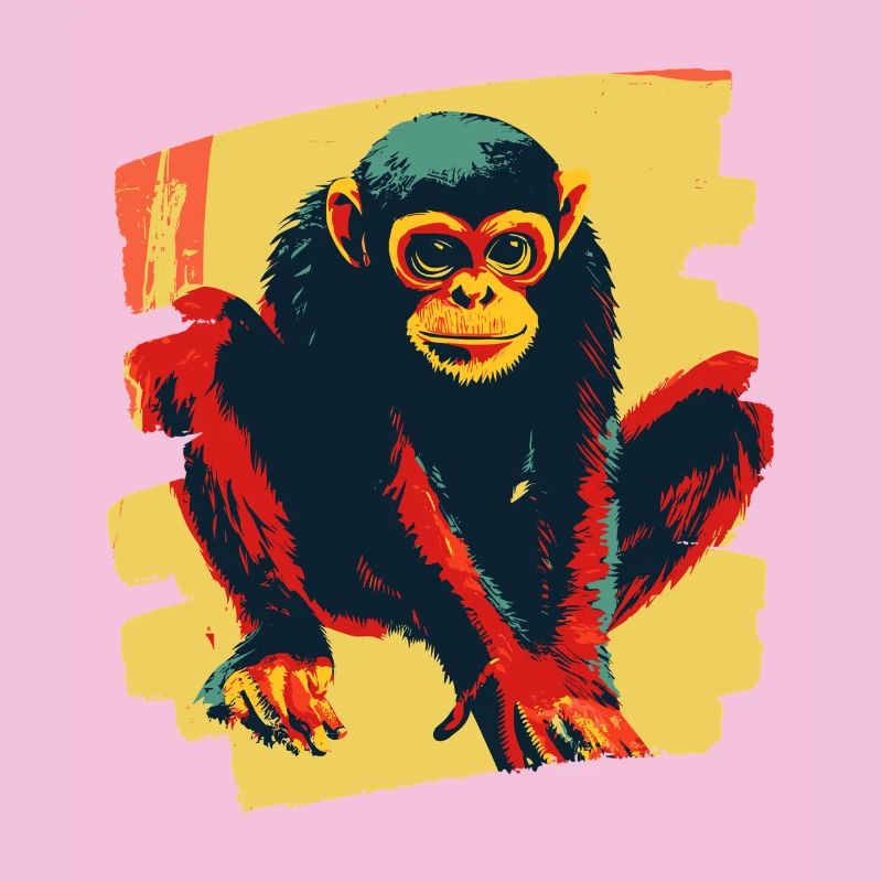 Singe araignée rétro