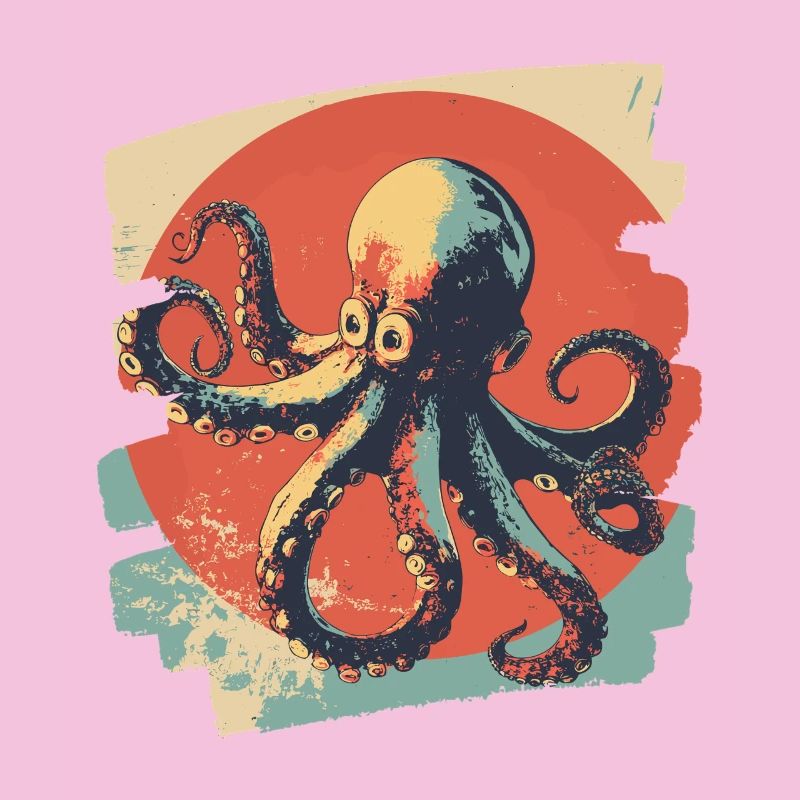 Pieuvre Octopus Rétro