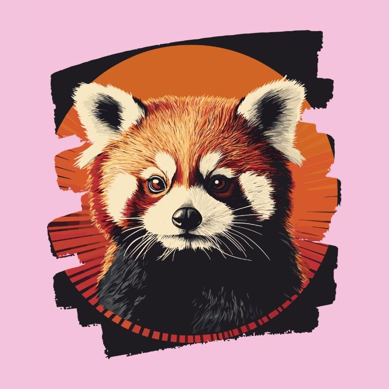 Panda roux rétro