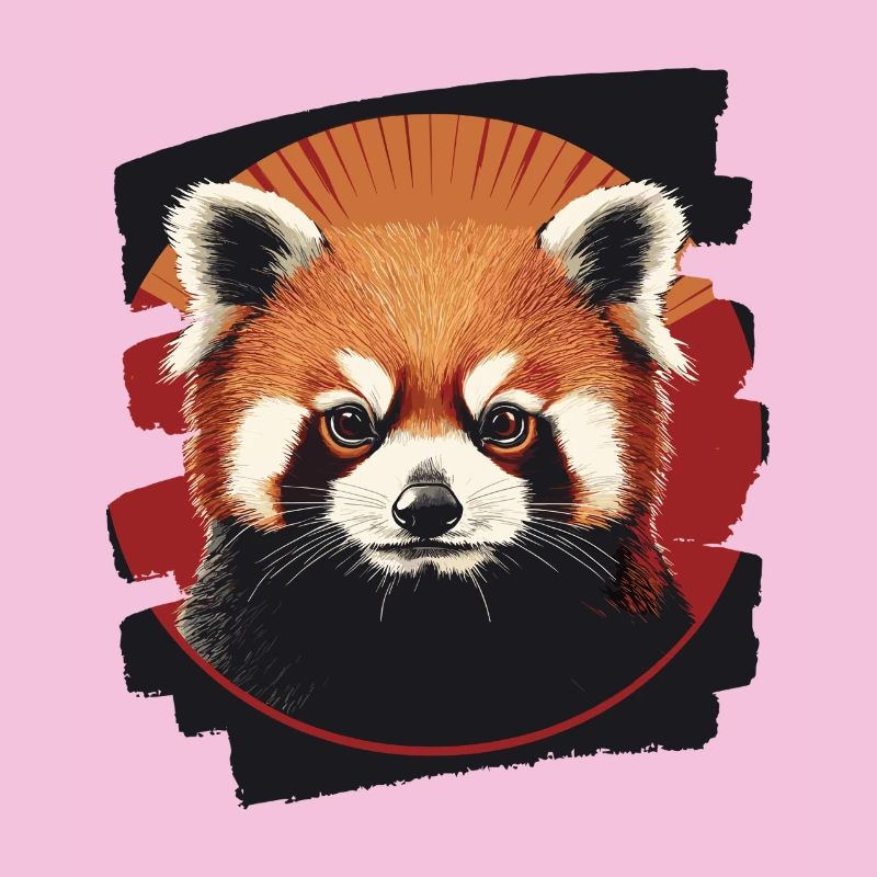 Panda roux rétro