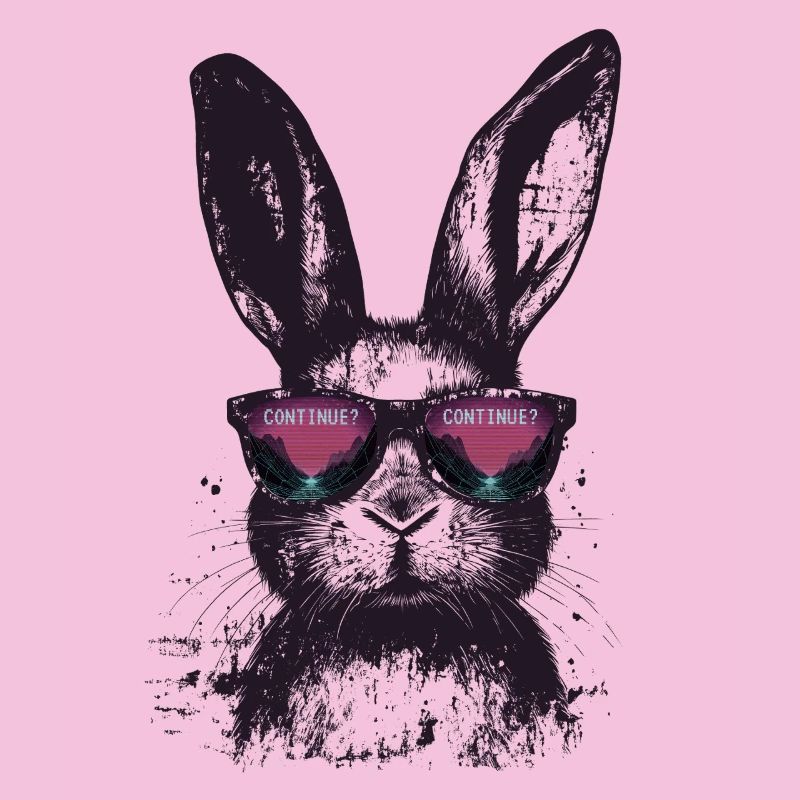 Hase Sonnenbrille Retro Synthwave Gaming Geschenk