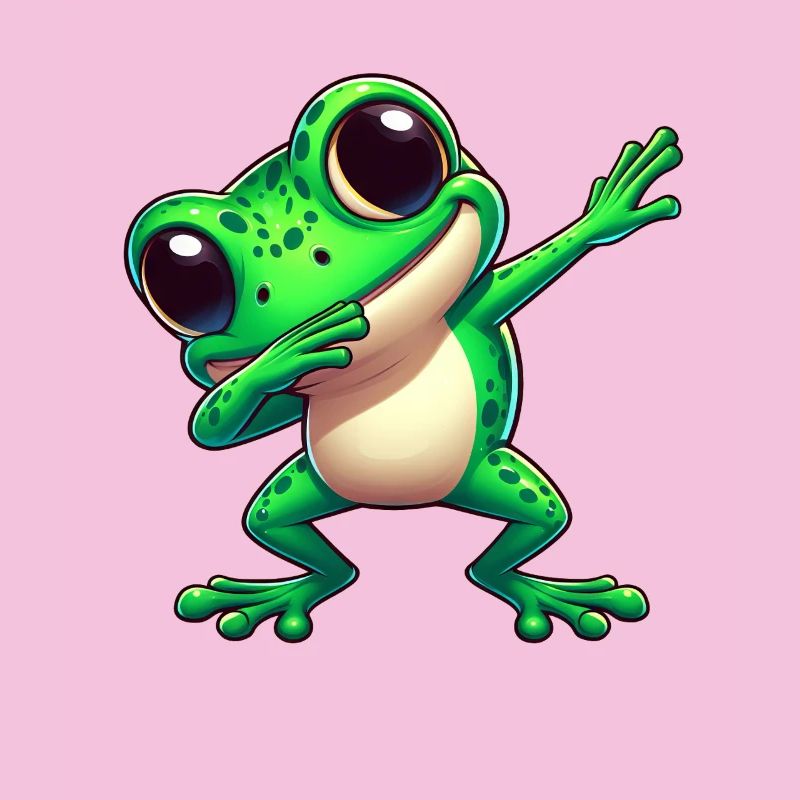 Cool Frog Dabbing Crapaud Tendance