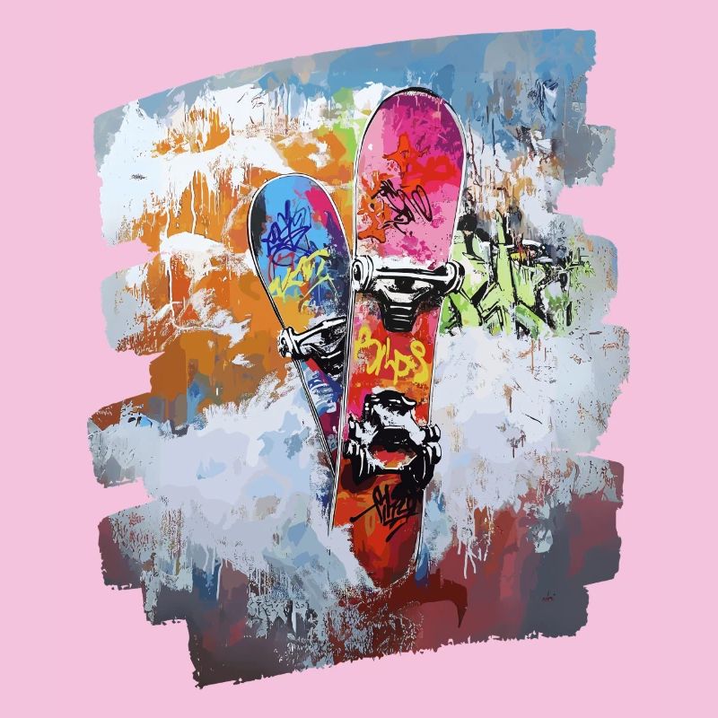 Snowboarder Pulverschnee