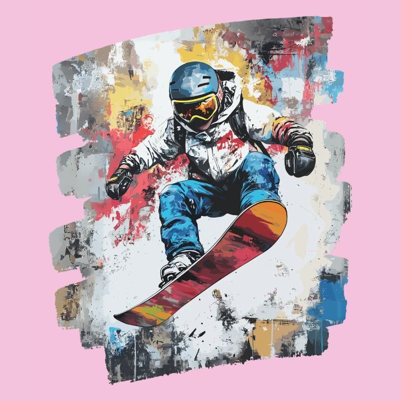 Snowboarder Pulverschnee