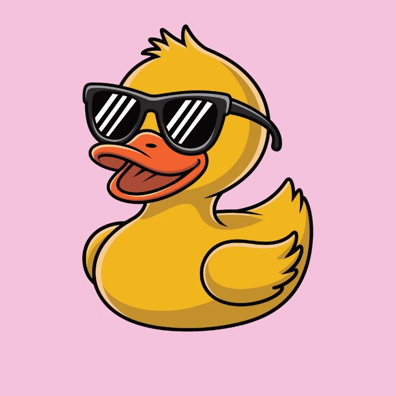 Gummiente mit Sonnenbrille