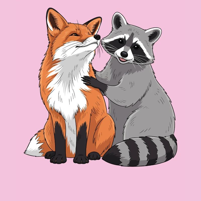 Wilde Tierfreunde Illustration