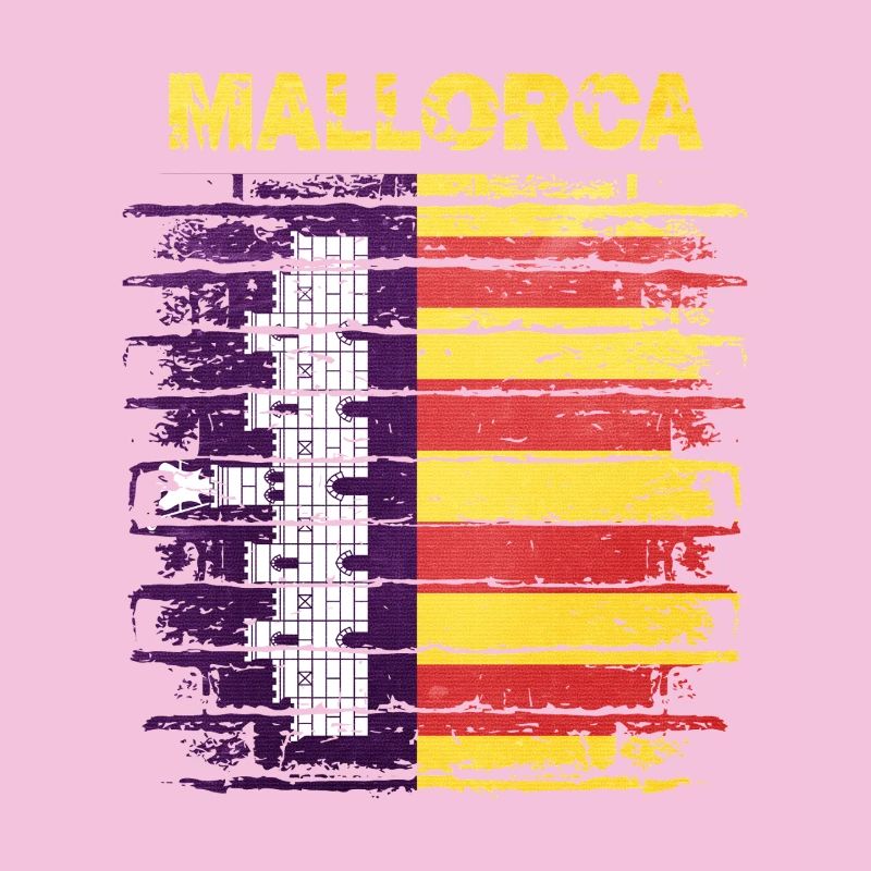 Horizon de Majorque avec le drapeau espagnol