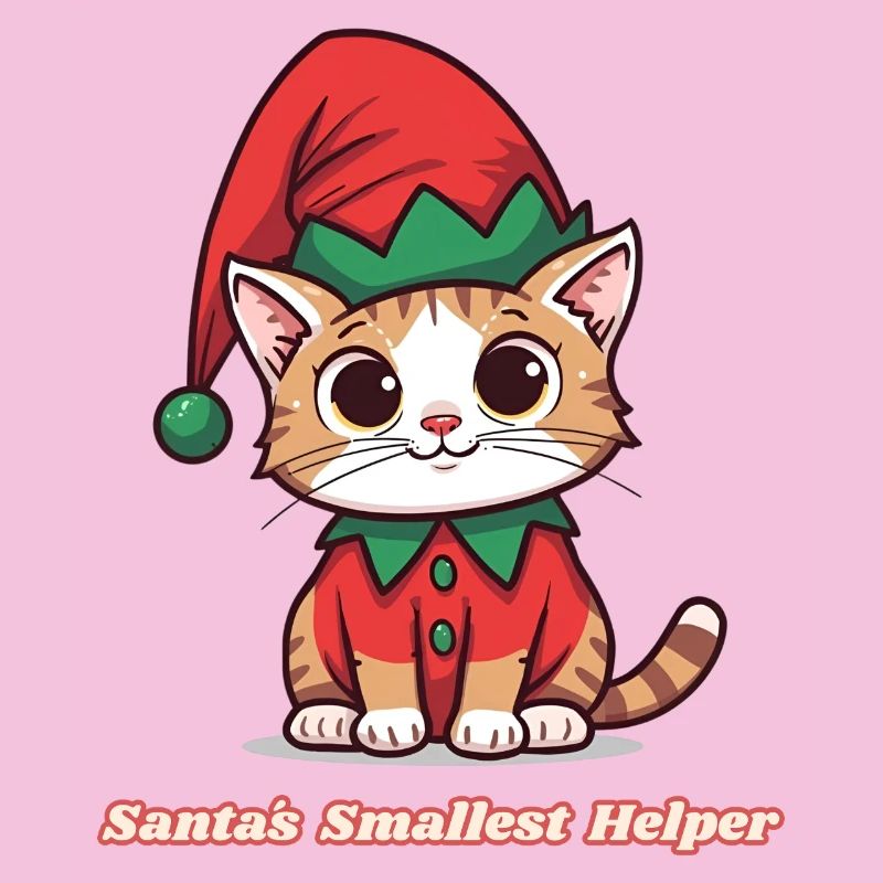 Chat de Noël – Le plus petit assistant du Père Noël
