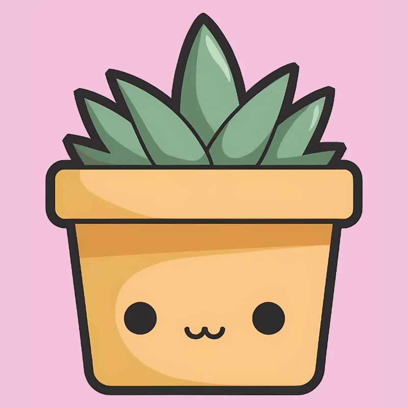 Pot de fleurs Kawaii
