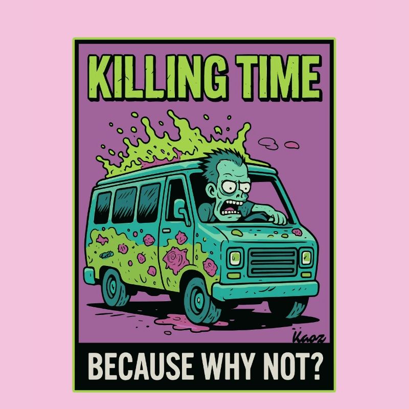 Zombie Van Survival Illustration
