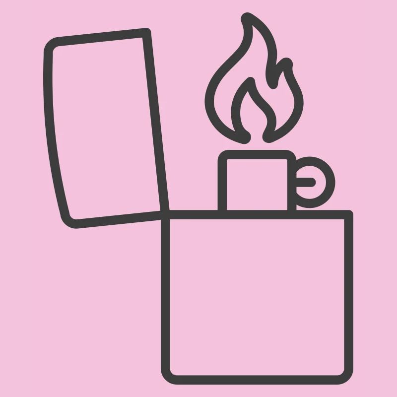 Vintage Lighter Line Icon