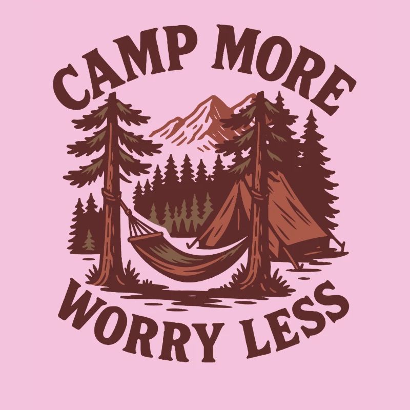 Camp More Worry Less Funny Camping Camper